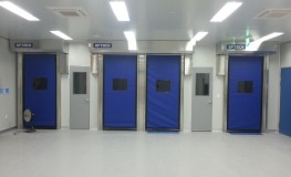 Automatic recovery type high-speed automatic door (using blue sheet)